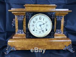 Golden Bronze Antique Seth Thomas Chandler Brothers Mantel Clock from Jan 1899