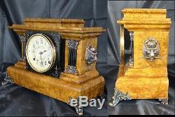 Golden Bronze Antique Seth Thomas Chandler Brothers Mantel Clock from Jan 1899