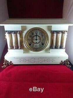 Gorgeous 1906 Seth Thomas Adamantine Mantel Clock