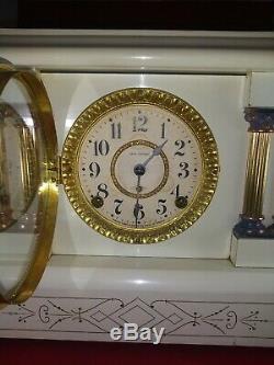 Gorgeous 1906 Seth Thomas Adamantine Mantel Clock