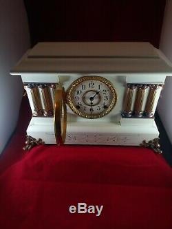 Gorgeous 1906 Seth Thomas Adamantine Mantel Clock