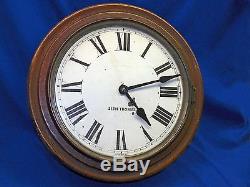 Huge Antique Early 1900s Seth Thomas 18'Gallery' Wall Clock Oak Frame Chime