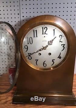 Huge Bronze Seth Thomas Doric No. 3 Beehive Ships Chelsea Style Mantle Clock
