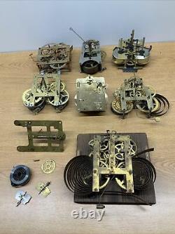 Huge Lot Of Vintage Antique Clock Movement Parts Seth Thomas Franz Hermle