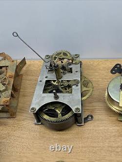 Huge Lot Of Vintage Antique Clock Movement Parts Seth Thomas Franz Hermle