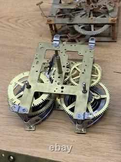 Huge Lot Of Vintage Antique Clock Movement Parts Seth Thomas Franz Hermle