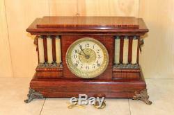 Impressive Antique Seth Thomas Adamantine Mantle Clock Running C. 1900