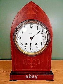 Large Antique Seth Thomas Inlay Design Gothic Clock To Restore
