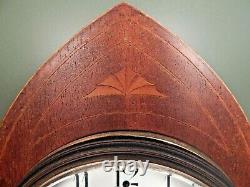Large Antique Seth Thomas Inlay Design Gothic Clock To Restore