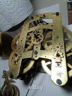 Large-Long Drop-Seth Thomas Clock Movement-Time & Strike-Ca. 1880-Model #40-#T452