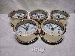 Lot Of 5 Pcs Vintage Brass Chelsea Seth Thomas Corsair Style Marine Ship Clock