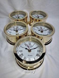 Lot Of 5 Pcs Vintage Brass Chelsea Seth Thomas Corsair Style Marine Ship Clock