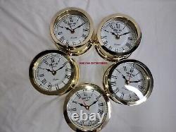 Lot Of 5 Pcs Vintage Brass Chelsea Seth Thomas Corsair Style Marine Ship Clock