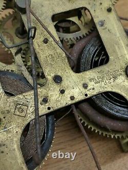 Lot Of Vintage Antique Clock Movements Gilbert Seth Thomas Waterbury Ingraham