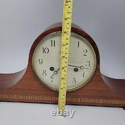 MCM Seth Thomas Mantle Clock Movement 60s USA 8 Day Keywound Clock Wood w Key