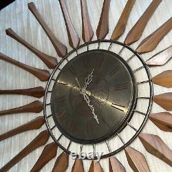 MCM Seth Thomas Starburst Wall Clock New Movement 1967 Set Design / Prop