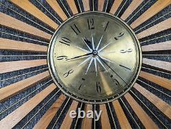 MCM Vintage Seth Thomas Picturesque Model E626 Starburst Clock