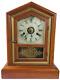 Mantle Clock, Seth Thomas, Thomaston, Cottage, Peak Top, Mahogany, C1880, 15.5t