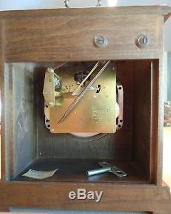 Mantle clock- Seth Thomas-hardwood-70's carriage type with German movement