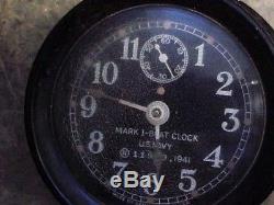 Mark 1 Boat Clock U. S. Navy Ship WWII 1941 Seth Thomas Works withMounting base