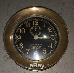 Mark 1-Deck Clock, U. S. Navy, N 2542, 1940 Made by Seth Thomas in U. S. A