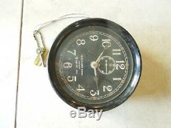 Mark I Boat Clock U. S. Navy 1942 WWII Maritime Marine Ship Clock w Key Works GD