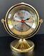 Mid Century Brass Nautical Style Desk Mantel Ship Clock Seth Thomas Works