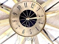 Mid Century Modern 24 Seth Thomas Starburst Sunburst Wall Clock Originally Work