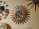 Mid Century Modern 24 Seth Thomas Starburst Sunburst Wall Clock Works Free Ship