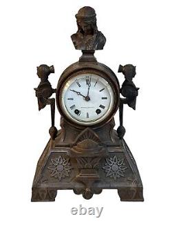 Mitchell & Vance New York Victorian Egyptian revival mantle clock Seth Thomas