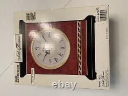 NIB Seth Thomas Rosario Quartz Mantel Clock MMH1450 Brown Gold 10 x 8 NEW