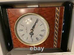 NIB Seth Thomas Rosario Quartz Mantel Clock MMH1450 Brown Gold 10 x 8 NEW