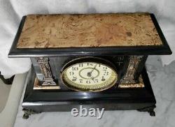 Nice Antique Seth Thomas 8 Day Time, Strike Adamantine Mantle Clock