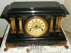 Nice Antique Seth Thomas Adamantine Key Wind Chime/Bong/Bell 8-Day Mantle Clock