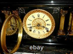 Nice Antique Seth Thomas Adamantine Key Wind Chime/Bong/Bell 8-Day Mantle Clock