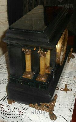 Nice Antique Seth Thomas Adamantine Key Wind Chime/Bong/Bell 8-Day Mantle Clock