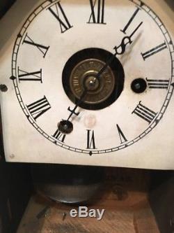 Nice Antique Seth Thomas Octagon Top Cottage Clock