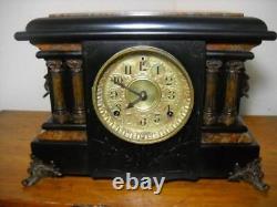 Nice Antique Seth Thomas Texel Model 8-Day Time & Strike Adamantine Mantel Clock