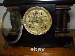 Nice Antique Seth Thomas Texel Model 8-Day Time & Strike Adamantine Mantel Clock