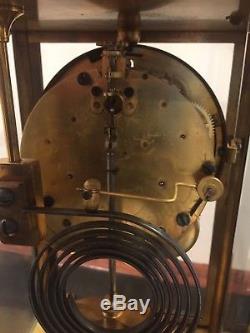 Nice Early 20th Century Original Seth Thomas Brass Crystal Regulator Clock