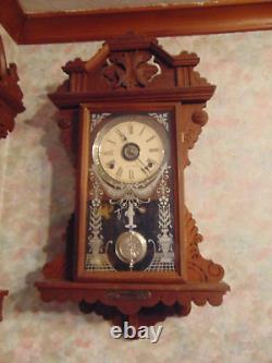 Nice Original Seth Thomas Style 8 Day Wall Clock Runs & Strikes Fine