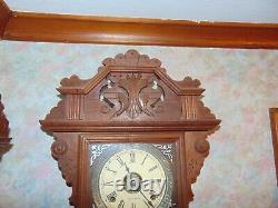 Nice Original Seth Thomas Style 8 Day Wall Clock Runs & Strikes Fine