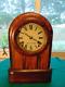 Nice Seth Thomas 8 Day Rounded Rosewood Mantel Clock- Runs/strikes Fine
