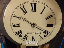 Nice Seth Thomas 8 Day Rounded Rosewood Mantel Clock- Runs/Strikes Fine