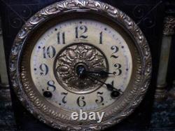 Nice Seth Thomas 8-Day Time & Strike Adamantine Mantel Clock Circa 1904 Working