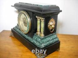 Nice Seth Thomas 8-Day Time & Strike Adamantine Mantel Clock Circa 1904 Working