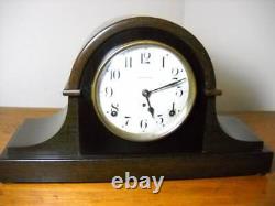 Nice Seth Thomas 8-Day Time and Strike Adamantine Woodgrain Mantel Clock Working