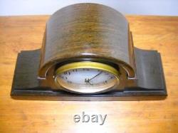 Nice Seth Thomas 8-Day Time and Strike Adamantine Woodgrain Mantel Clock Working