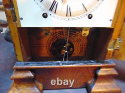 Nice Seth Thomas Rare Arch Top Oak Mantel Clock- Runs/Strikes Fine