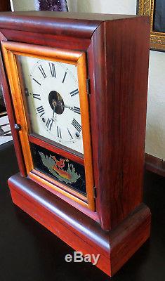 Old 1800s Antique Seth Thomas Mantle Shelf Clock 8 Day